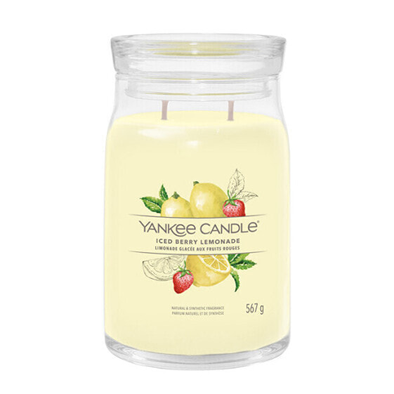 Ароматическая свеча Yankee Candle Большая банка из стекла Смесь аромата Леденящий Ягодно-лимонадный 567 г