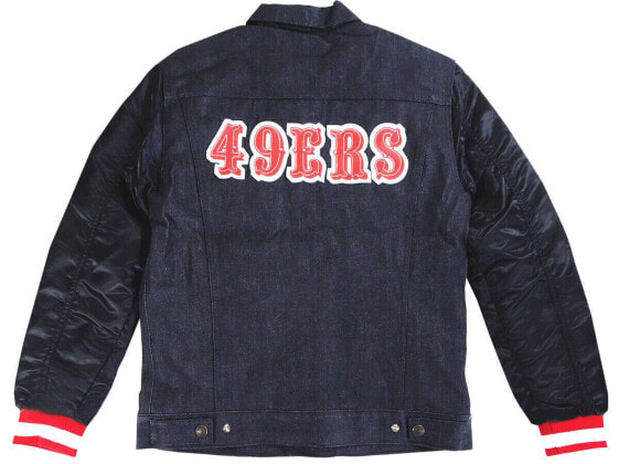 Levi's Men's NFL Team 49ERS Button Up Denim Jean Bomber Jacket 181930001