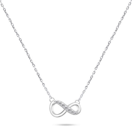 Fashion Silver Infinity Necklace with Zircons NCL76W