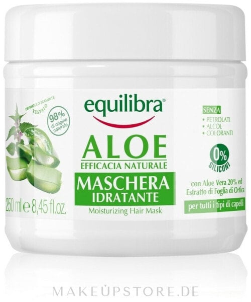 Feuchtigkeitsspendende Haarmaske mit Aloe Vera - Equilibra 250 ml