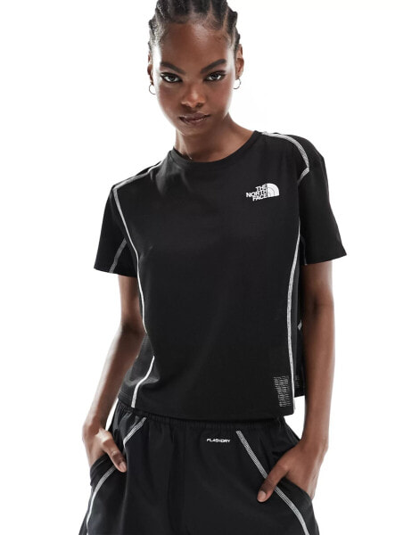 The North Face Training Hakuun contour seam boxy fit t-shirt in black