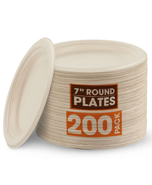 7 Inch Paper Plates, 200 Pack