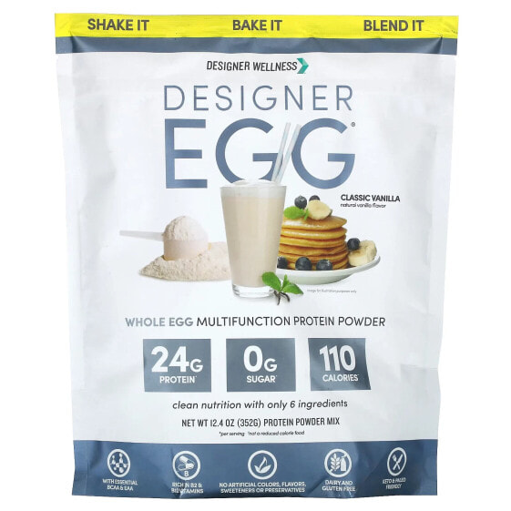 Designer Egg, Whole Egg Multifunction Protein Powder, Classic Vanilla, 12.4 oz (352 g)