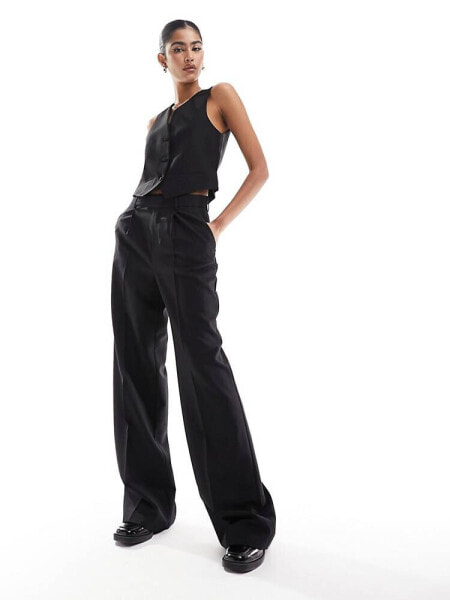 Mango trouser in black- co-ord