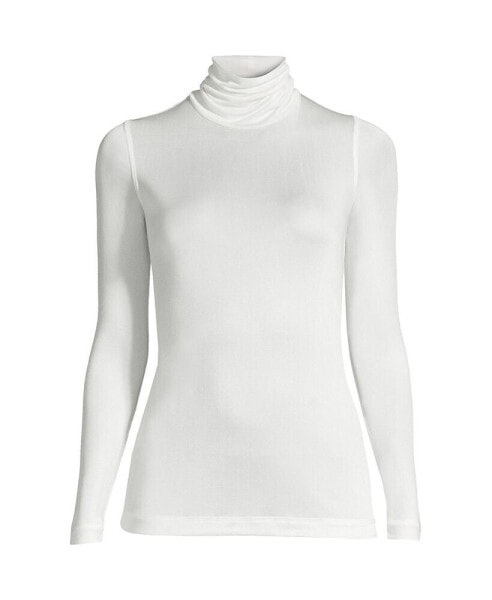 Белье Lands' End Petite Silk Turtleneck