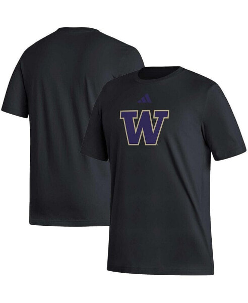 Men's Black Washington Huskies Logo Fresh T-shirt