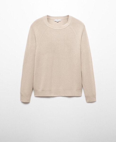 Men's Ribbed Round-Neck Sweater