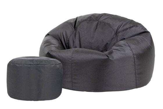 Klassischer Outdoor Sitzsack mit Hocker