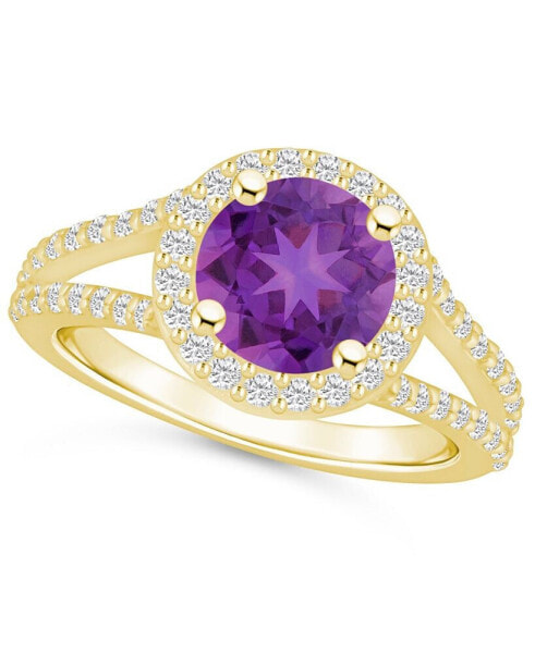 Кольцо Macy's Amethyst and Diamond