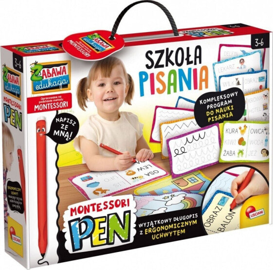 Lisciani Zestaw edukacyjny Montessori Pen Szkoła pisania z 18 tabliczkami