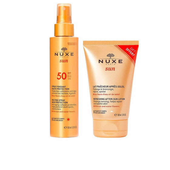 Nuxe Sun Melting Spray High Protection SPF50 + Refreshing After-Sun Lotion Набор: Солнцезащитный спрей для лица и тела 150 мл  + Крем после загара для лица и тела 100 мл
