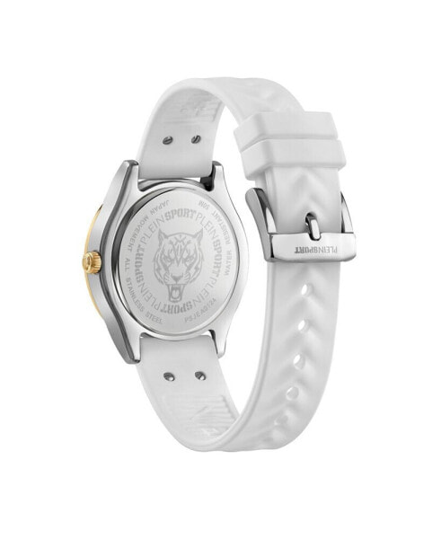 Women's Eclipse Three Hand Quartz White Silicone 36MM