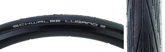 Schwalbe Lugano II Tire - 700 x 28, Clincher, Folding, Black, Active Line