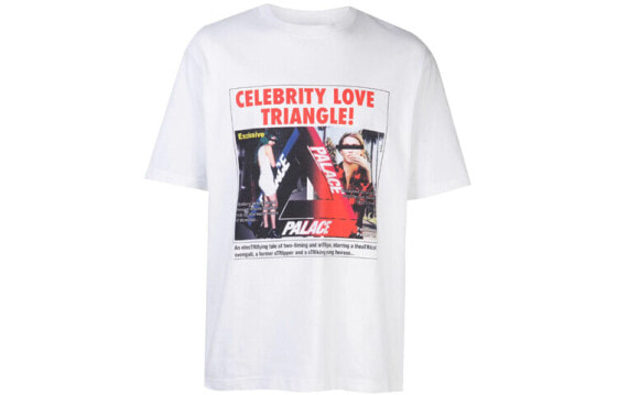 PALACE Love Triangle T-shirt 杂志封面印花短袖T恤 男款 白色 送礼推荐 / Футболка PALACE Love Triangle T-shirt T P17TS088T