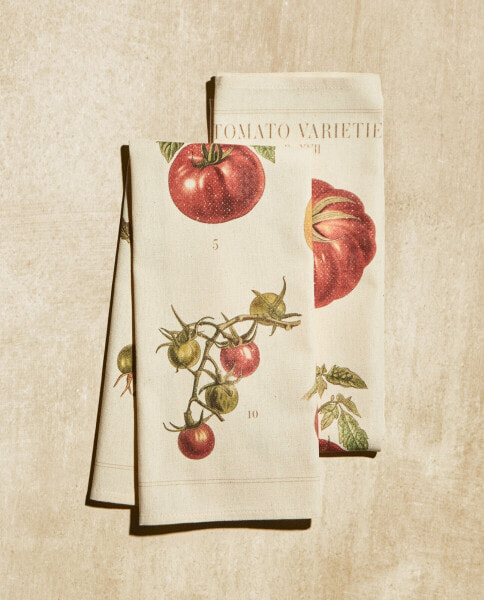 Tomato print tea towel (pack of 2)