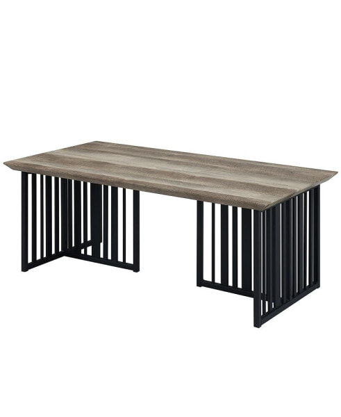 Zudora Coffee Table, Antique Oak & Black Finish