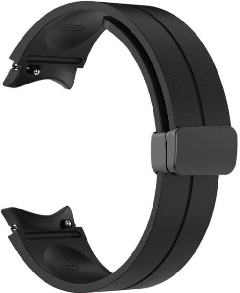 Ремешок для часов 4wrist Silikonový černý spona pro Samsung Galaxy Watch 6/5/4 - Черный