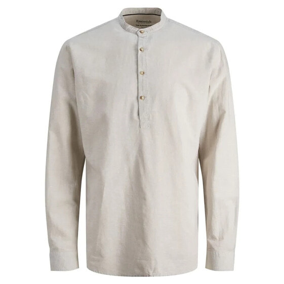 JACK & JONES Summer Half Placket Linen Long sleeve shirt