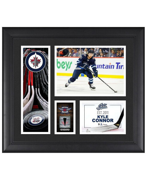 Kyle Connor Winnipeg Jets Framed 15" x 17" Player Collage with a Piece of Game-Used Puck