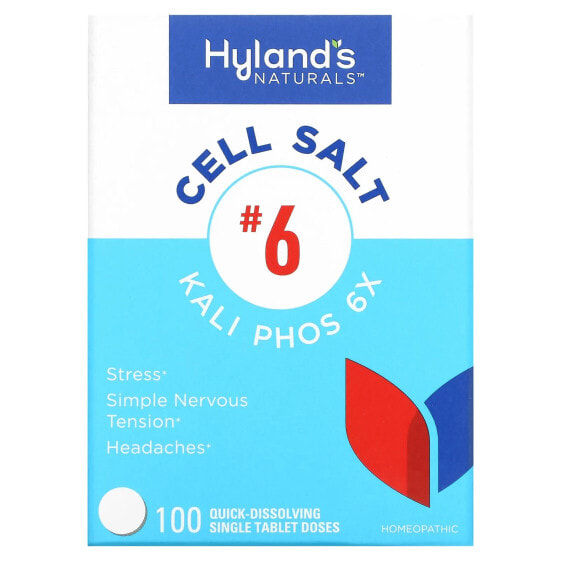 Таблетки для нервной системы Hyland's Naturals Cell Salt #6, Kali Phos 6X 100 штук