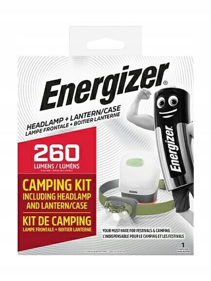 Фара фонарика фонаря Energizer 260 LM 3 Светодиодный 3AA Green+Camping Kit