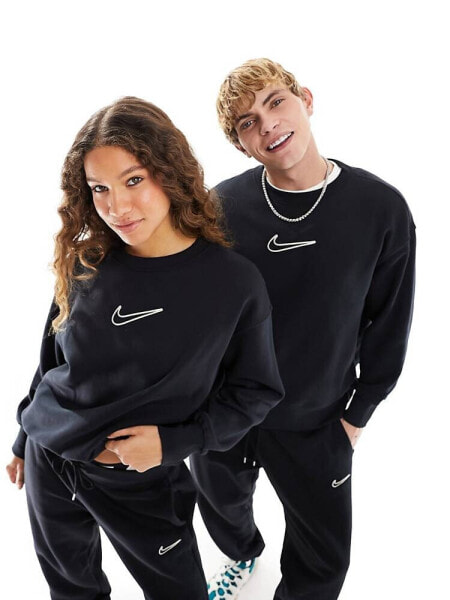 Nike Midi Swoosh unisex sweatshirt in black