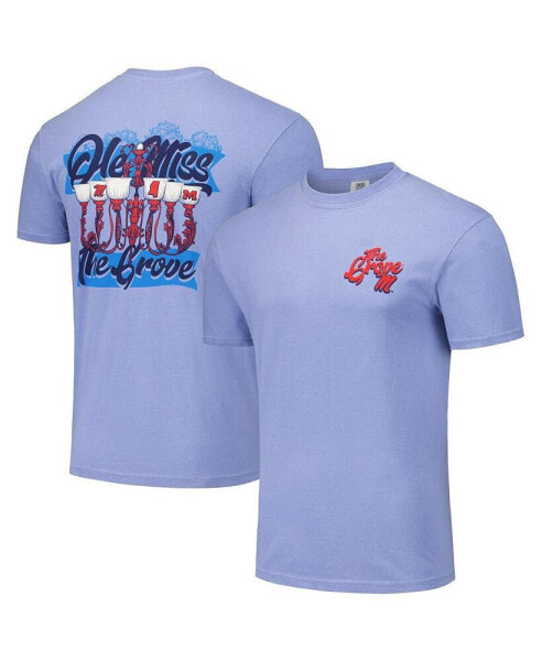 Men's and Women's Light Blue Ole Miss Rebels Hyper Local Chandelier Script T-Shirt