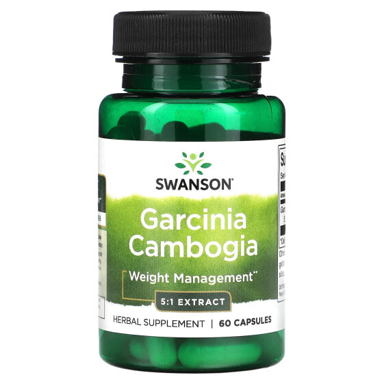 Витамины Swanson для похудения и контроля веса Garcinia Cambogia 5:1, 60 капсул