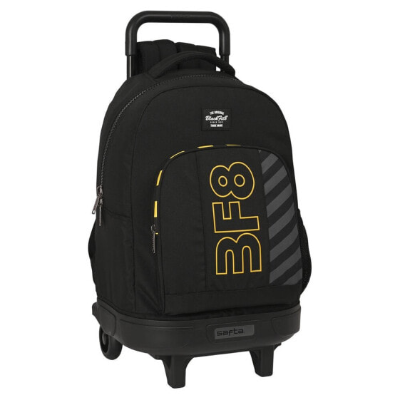 SAFTA Compact With Trolley Wheels Blackfit8 Zone Backpack