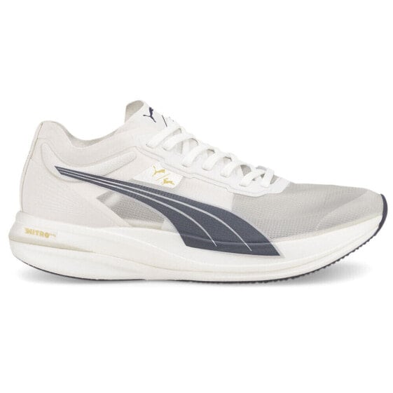 Puma Tracksmith X Deviate Nitro Elite Racer Running Mens White Sneakers Athleti