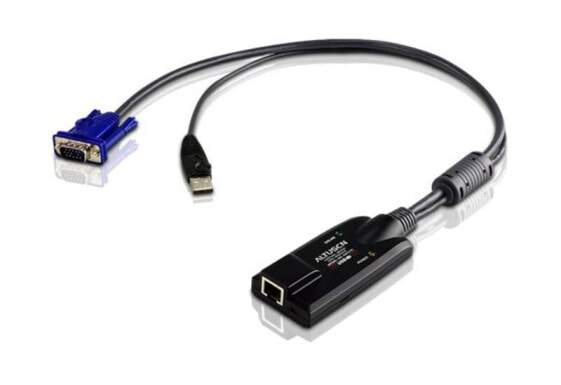 ATEN KA7175 - Black - VGA + USB - RJ-45 - Male/Female - 146 g - 43 x 90 x 23 mm