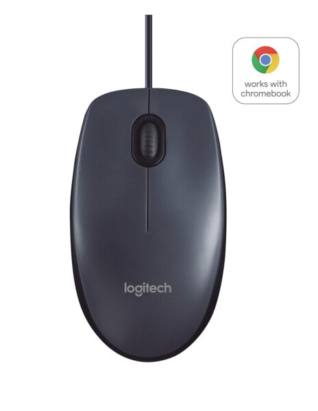 Мышь Logitech B100 Optical USB - Амбидекстровая - Оптическая - USB Type-A - 800 DPI - Черная