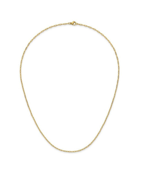 Chisel yellow IP-plated Elongated Open Link Paperclip Chain Necklace