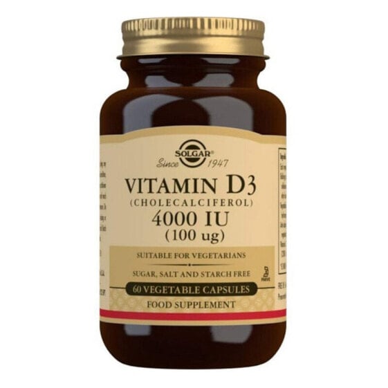 Solgar Vitamin D-3 Витамин D-3 4000 ME - 60 растительных капсул