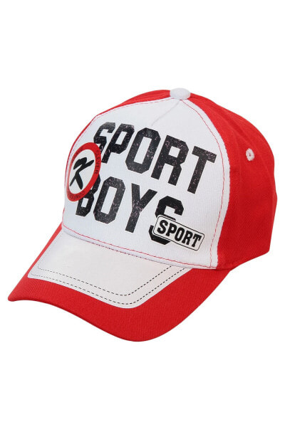 Erkek Çocuk Kep Şapka 3-7 Yaş Kırmızı