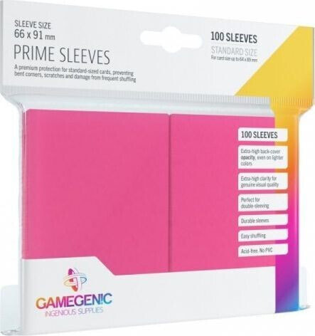 Gamegenic Gamegenic: Prime CCG Sleeves (66x91 mm) - Pink, 100 sztuk