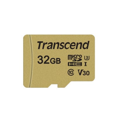 Transcend microSD Card SDHC 500S 32GB - 32 GB - MicroSDHC - Class 10 - UHS-I - 95 MB/s - 80 MB/s