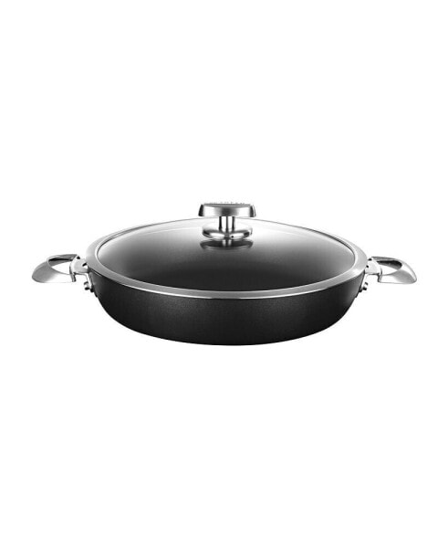 ProIQ 4.25 qt, 4.0 L, 12.5", 32cm Covered Dutch Oven Induction Suitable Nonstick Frypan, Black