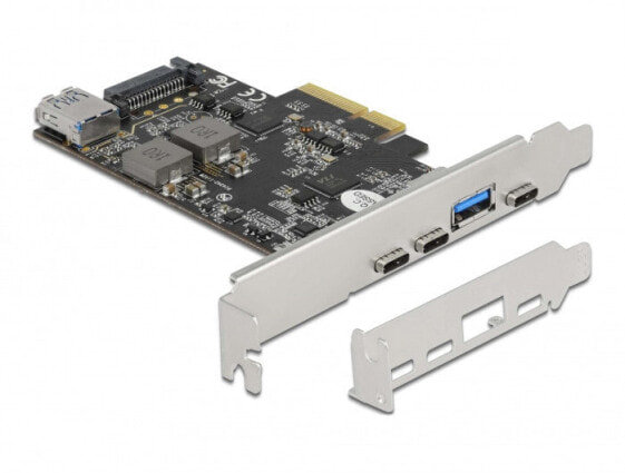 Delock 90060 - PCIe - USB 3.2 Gen 2 (3.1 Gen 2) - Low-profile - PCI 3.0 - SATA 15-pin - 10 Gbit/s