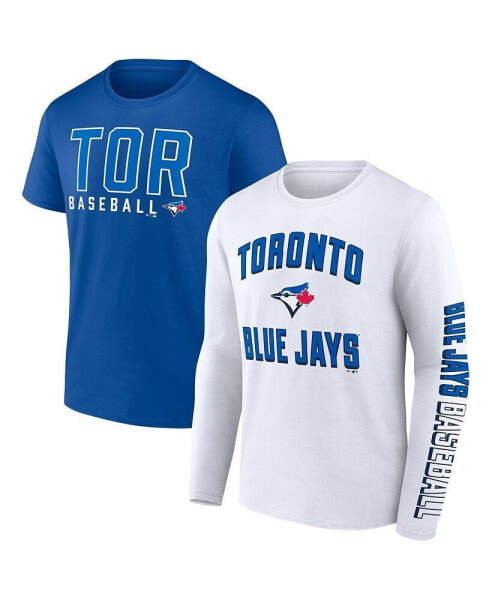 Men's Royal, White Toronto Blue Jays Two-Pack Combo T-shirt Set