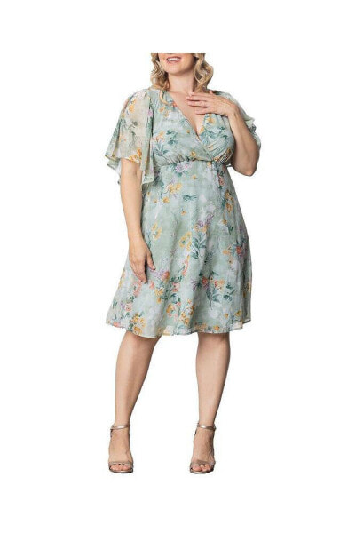Plus Size Florence Flutter Sleeve Dress