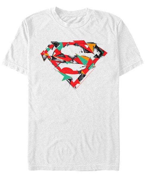 DC Men's Superman Geometric Chest Logo Short Sleeve T-Shirt