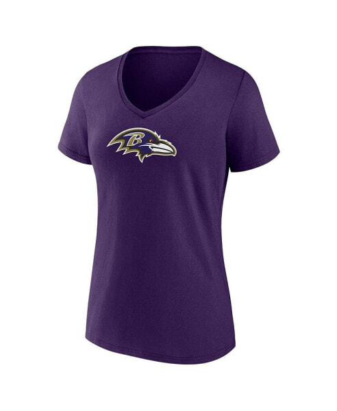 Women's Branded Purple Baltimore Ravens Mother's Day V-Neck T-Shirt