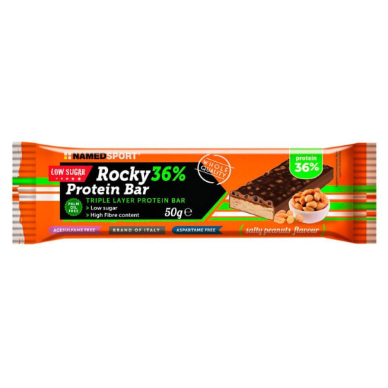 NAMED SPORT Rocky 36% Protein 50g Salted Peanuts Energy Bar