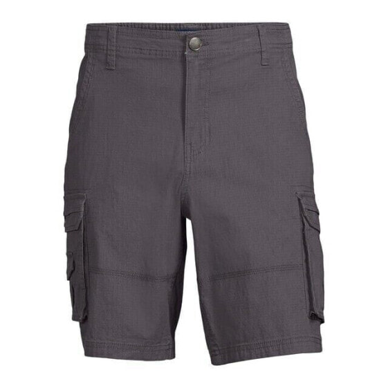 George Cargo Shorts Men's Size 30 Charcoal Ripstop Mid-Rise Stretch Fabric