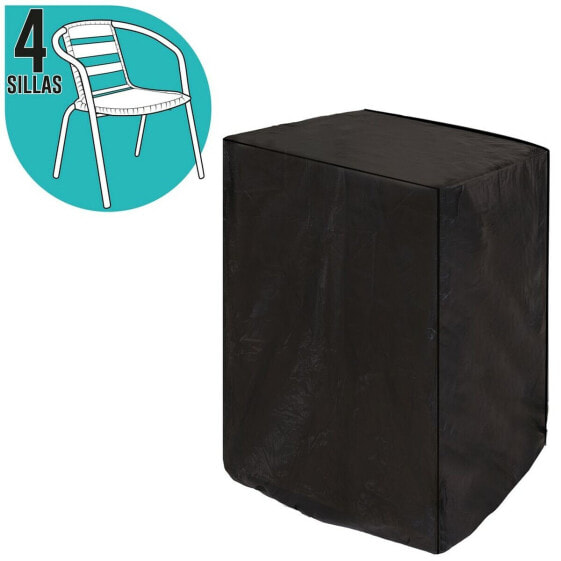 Чехол для кресла Для стульев Чёрный PVC 66 x 66 x 109 cm