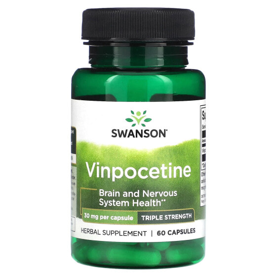Swanson, Винпоцетин, 30 мг, 60 капсул