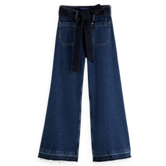 SCOTCH & SODA The Wave Cropped Flare Fit Close Up jeans