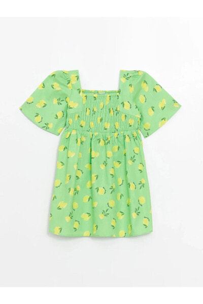 Платье для малышей LC WAIKIKI Poplin каре-воротник Lemon 100% хлопок