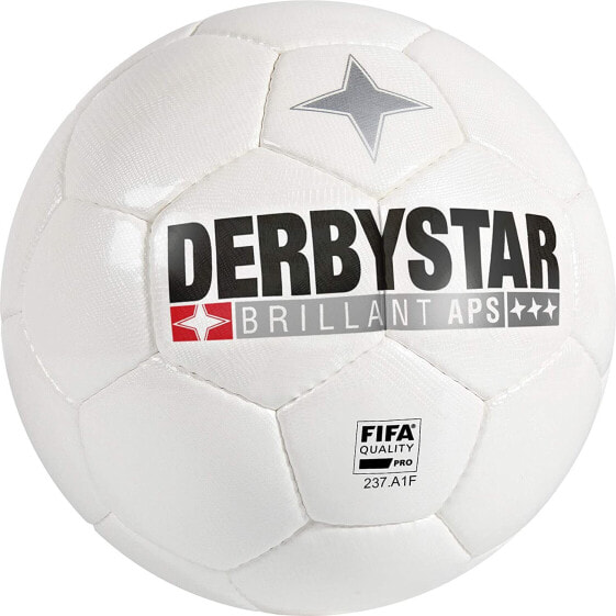 Derbystar Brilliant APS Football White Package of 10 Match Ball – White Size 5